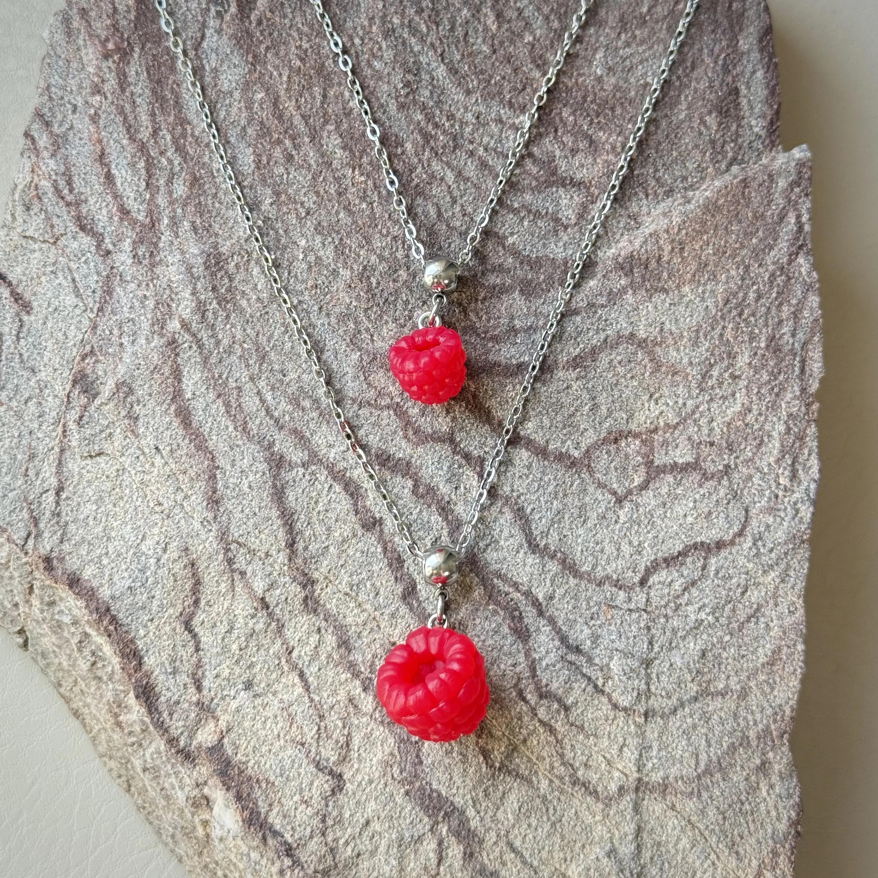 Mother & Daughter Raspberry Necklace Set