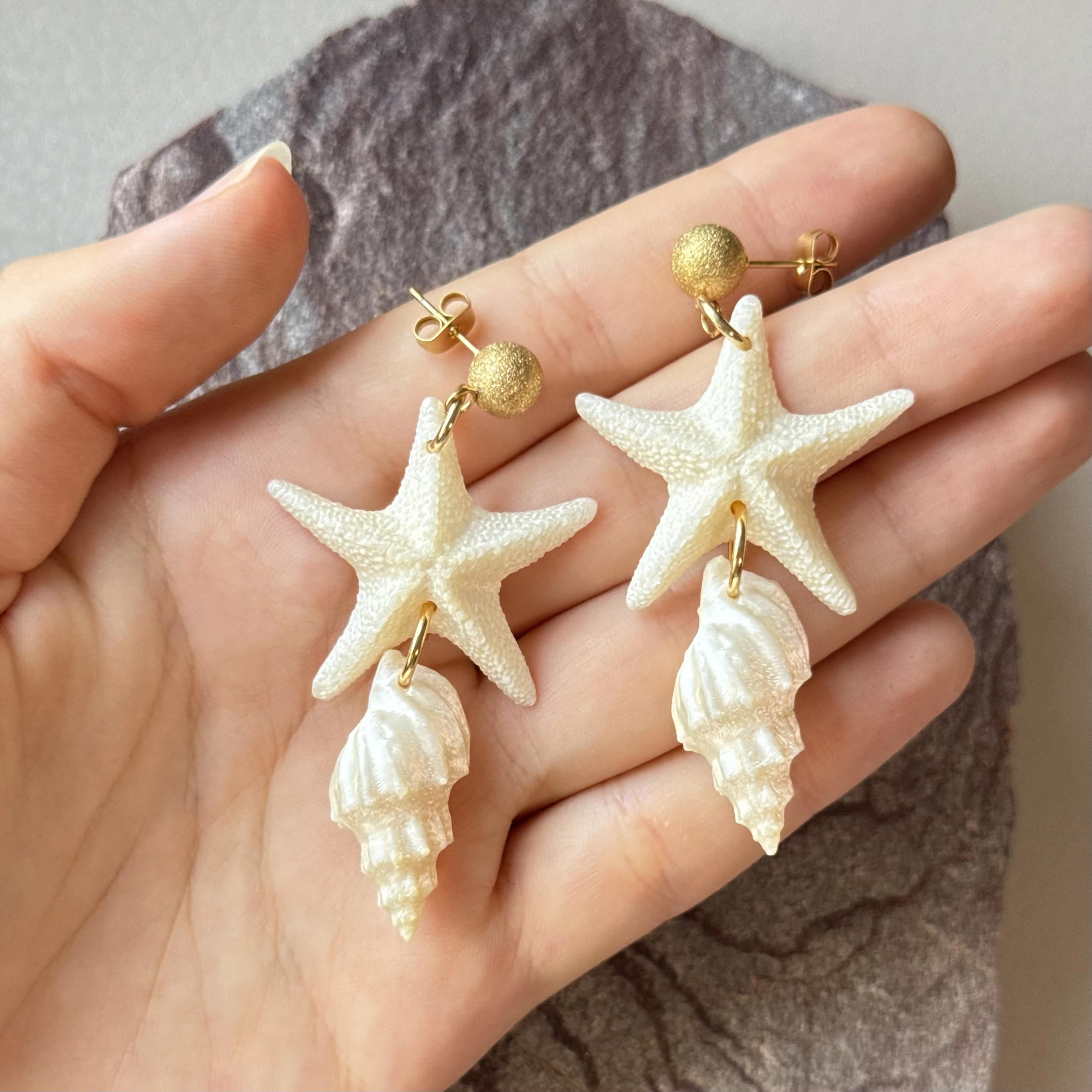Sea Star & Shell Earrings